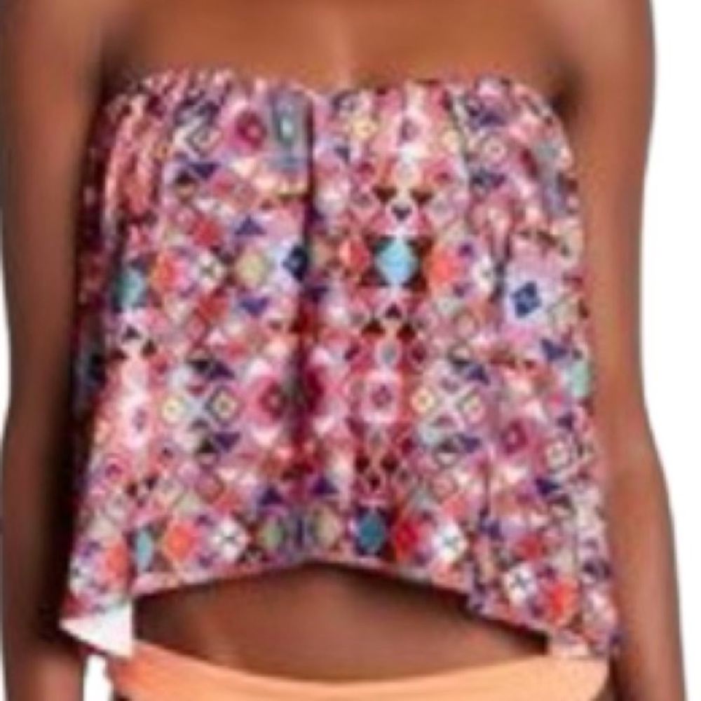 NWT Eco peace by Aqua Green convertible drape bikini top